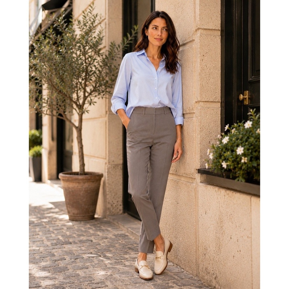 WHBM White House Black Market Slim Ankle Pants Women's 2 Taupe Trousers